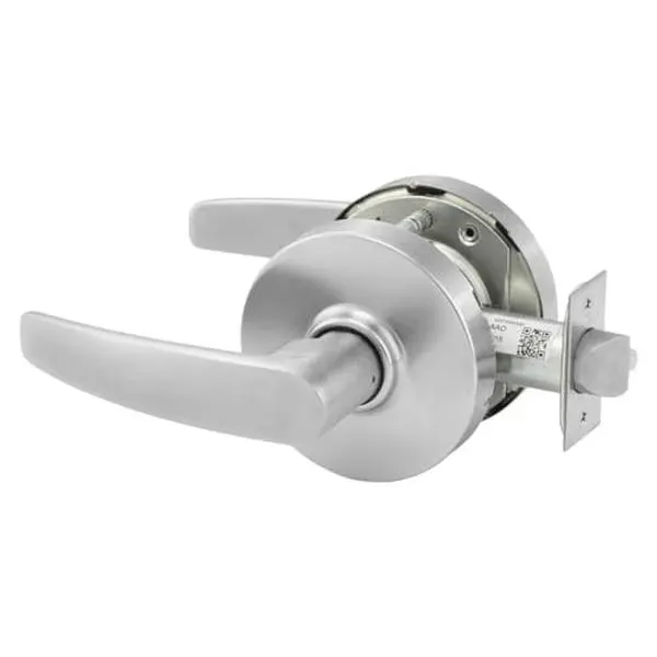 Sargent 10 Line Series Grade 1 Passage Cylindrical Lockset, B Lever, Keyless, Satin Chrome Finish, Non-Handed, 2-3/4" Backset, ASA Strike