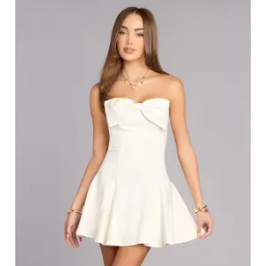 Darling Bow Skater Mini Dress