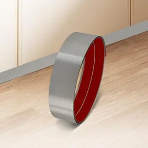 Stainless Steel Kick Plate, Anti-Scratch Base Cover Kickplate, Peel and Stick Baseboard Molding Trim for Wall, Entrance Door, Kitchen Cupboard, Dishwasher  (118"L x 3.15"W, Brushed )