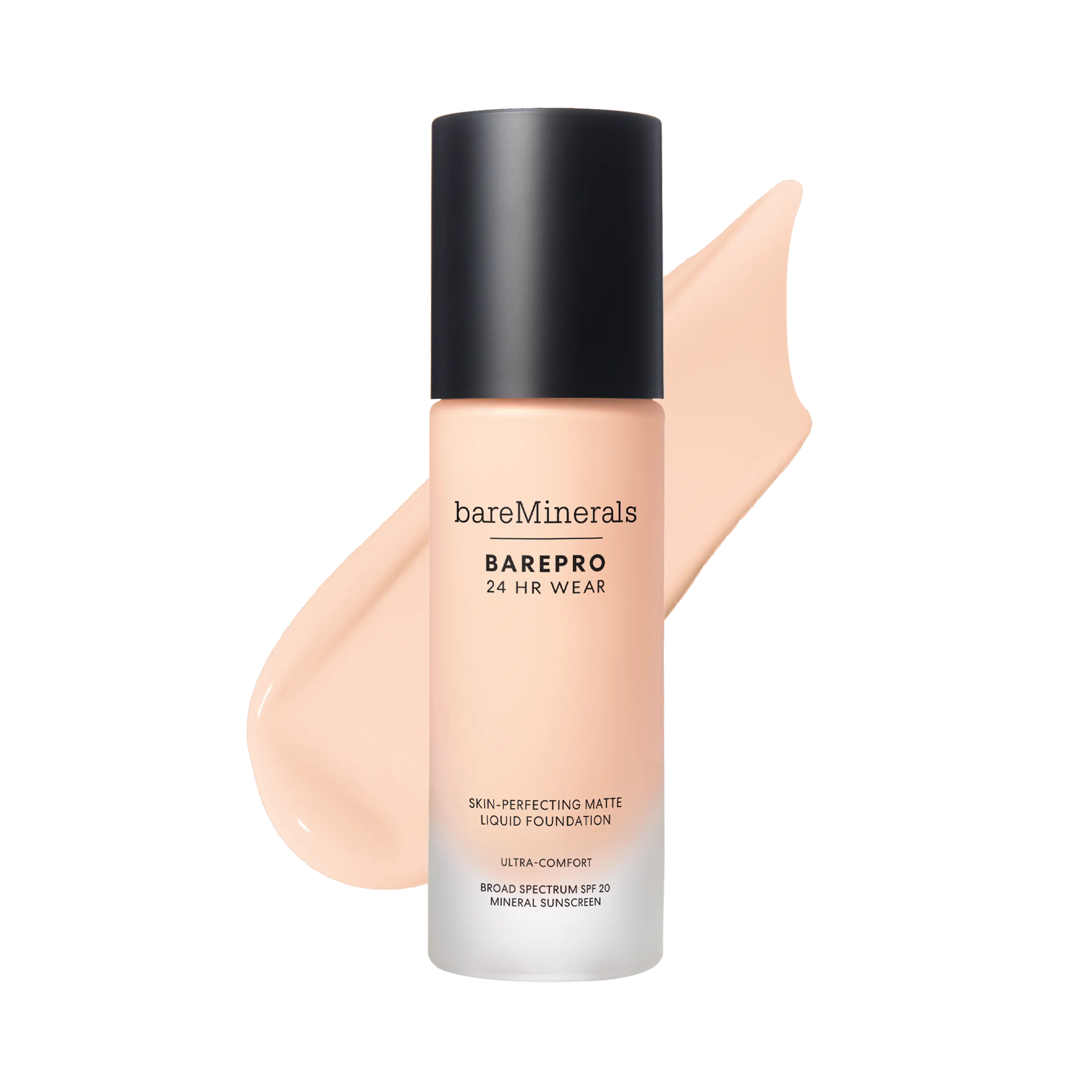 bareMinerals BAREPRO 24HR Wear Skin-Perfecting Matte Liquid Foundation Mineral SPF 20 - Brightening, Full Coverage Finish