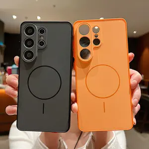 Phone Case - Skin Soft Edge Magnetic Phone Case, Suitable for Samsung S26/S26PLUS/S26ULTRA S25 S25PLUS S25ULTRA S25FE/ S25EDGE S24 S24PLUS S24ULTRA S24FE S23 S23PLUS S23ULTRA S23FE S22ULTRA A34 A35/A36/A37 A54 A55 A56 A15 A16 A17 A25 A26