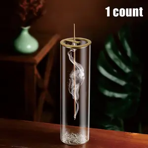Glass Incense Holder, 1 Count Removable Incense Stick Holder, Home Decor Supplies for Living Room Bedroom Office