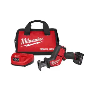 Milwaukee M12 FUEL 12V Lithium-Ion Brushless Cordless HACKZALL Reciprocating Saw Kit w/ One 4.0Ah Batteries Charger & Tool Bag