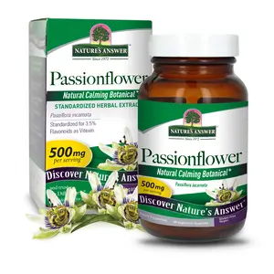 Nature's Answer Passion Flower 60 Vegetarian Capsules | Dietary Supplement  | Natural Calming Botanical | Non-GMO | Gluten-Free | Vegan | Kosher | Single Count