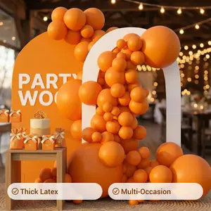 PartyWoo Burnt Orange Balloons 100pcs Different Sizes of 36 18 12 10 5 Inch Terracotta Rust Fall Color Autumn Boho Balloon Arch Kit Garland for Thanksgiving Halloween Fall Party Decorations Orange-F53