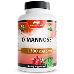 Organic D-Mannose 1,300 mg with Cranberry Extract per serving - 100 Veggie Capsules
