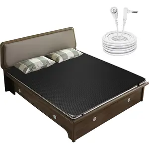 Earth Mat Grounding Pad for Bed, Carbon Leatherette Mattress Cover Pad to Improve Sleep (54 * 78 inch)