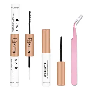Lashes Eyelash Extensions 2In1 Bond & Seal Waterproof Glue For Lashes Cluster Strong Hold Long Lasting Eyelashes For Beginner Friend Makeup Glue & Remover&Tweezers
