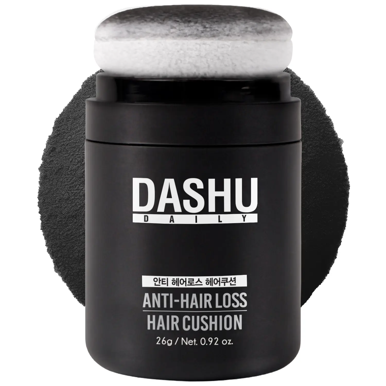 DASHU Daily Cushion for Hair Fall | Hair Fibers for Thinning Hair & Gray Hair Coverage | Root Concealer Hairline Powder | Waterproof Bald Spot Cover Up for Men and Women