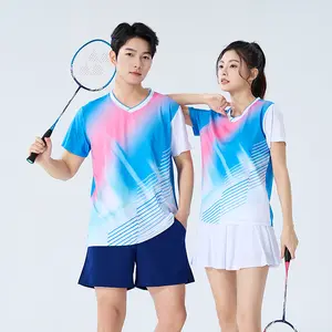 Badminton suit women's and men's suit, tennis suit, volleyball suit, training suit, quick-drying and breathable printing number.
