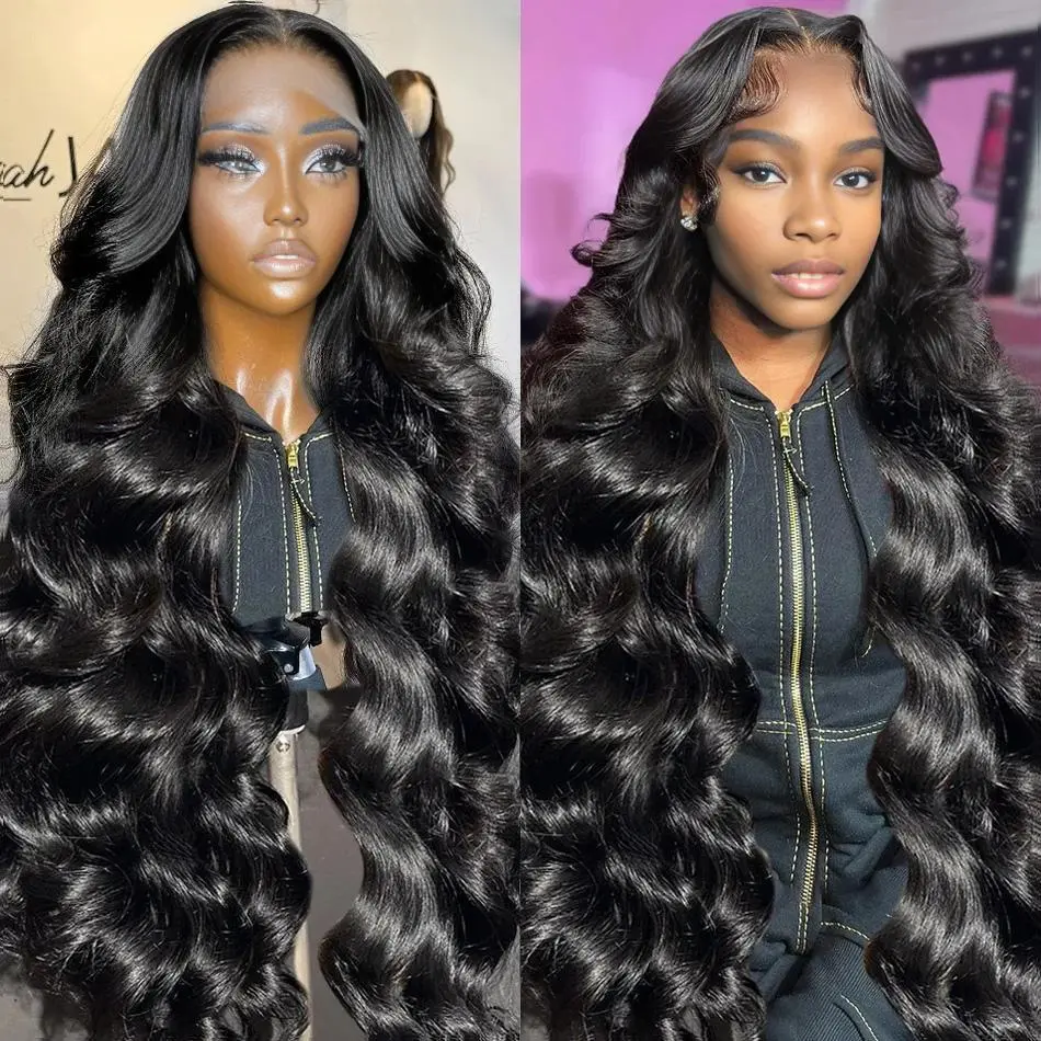 Bling Hair 32inch Body Wave 13x6 HD 13x4 Transparent Lace Front Wigs 360 Swiss Lace Human Hair No Mixing for Black Women 180 Density with Baby Hair Natural Hairline #SummerVibes