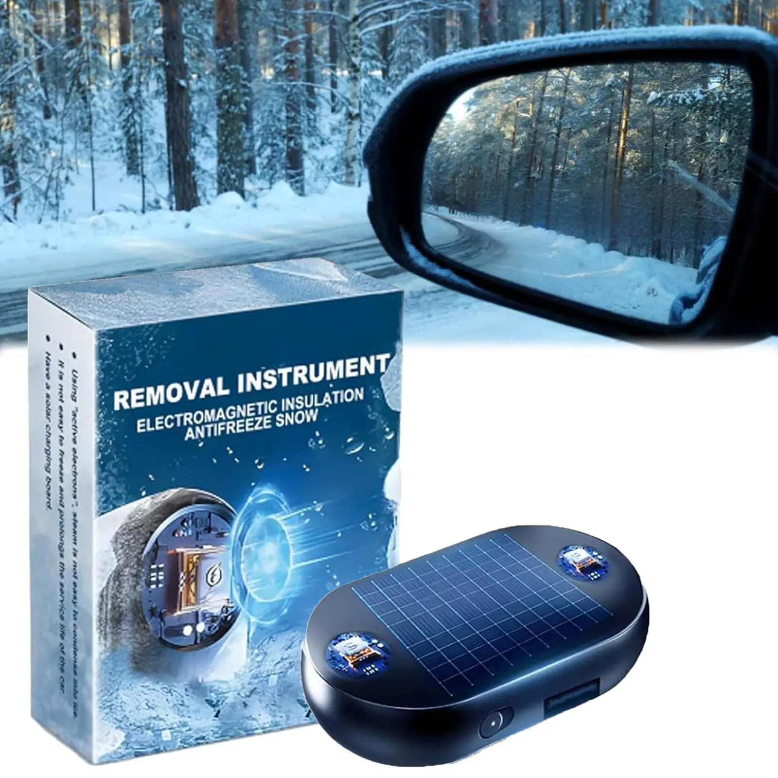 1 Pcs Car Interference Antifreeze Instrument, Antifreeze Electromagnetic Car Snow Removal Device, Electromagnetic Anti-Freezing Device, Anti Freeze Auto Snow Removal Device for Cars