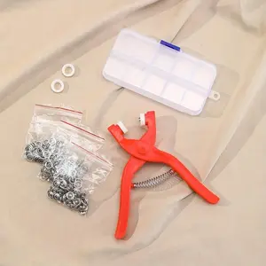 Snap Button Kit With Hand Pressure Pliers And 50 Snap Buttons And 1 Clear Box Metal Snap Buttons For Sewing DIY Crafts Clothes Hats Supermarket Gifts Bags Etc Sewing Tools Sewing Supplies