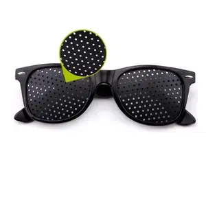 Unisex Pinhole Glasses for Vision Training & Eye Fatigue Relief Lightweight Black Frame Anti-Myopia Astigmatism Correction tech