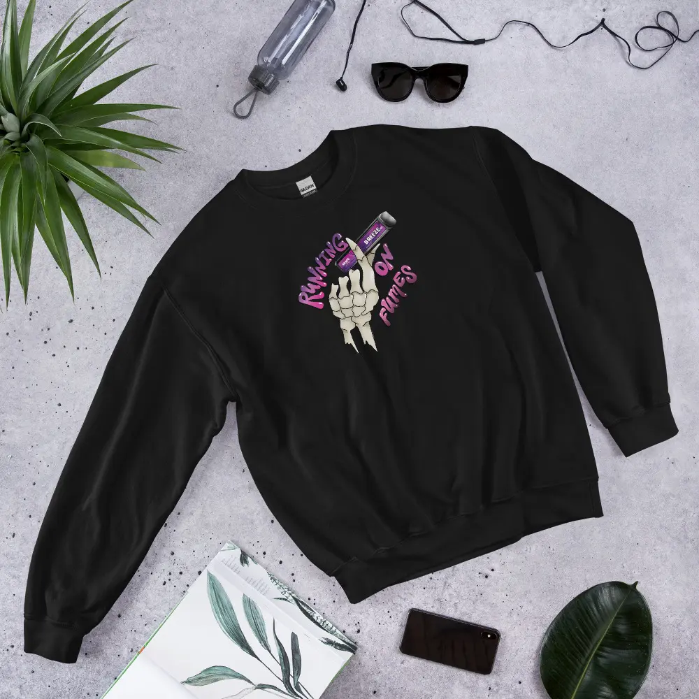 Breeze Vape Sweatshirt | Halloween Skeleton Sweatshirt | Grape Soda Breeze Sweatshirt for Women | Halloween Crewneck | Spooky Season