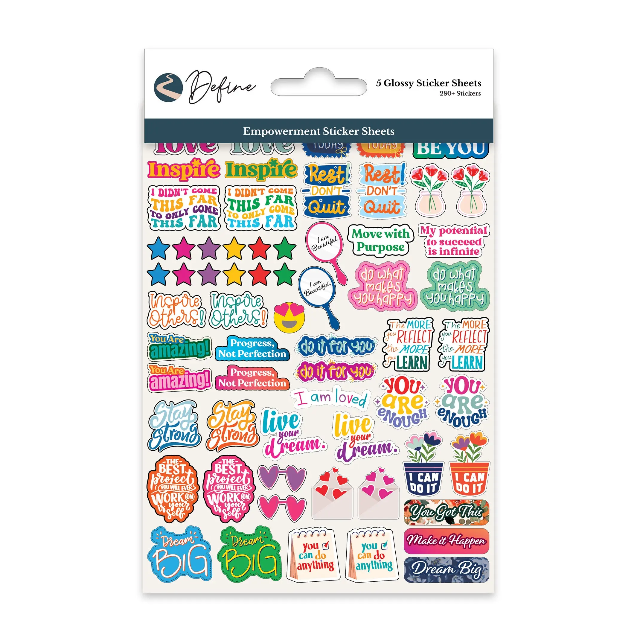 Empowerment Planner Sticker Sheets – 240+ Motivational & Inspirational Stickers