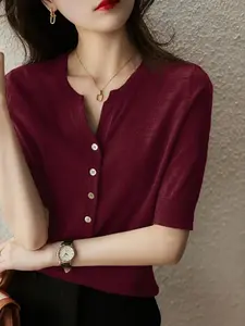 Women's Plain Sweater, Casual Solid Color Knit Top for Spring & Fall, Fashion Women's Knitwear for Daily Wear