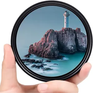 58mm ND Filter Slim Variable ND Neutral Density Filter Adjustable ND Fader ND2-ND400 Lens Filter for Canon Nikon Sony Pentax Olympus Fuji DSLR Camera