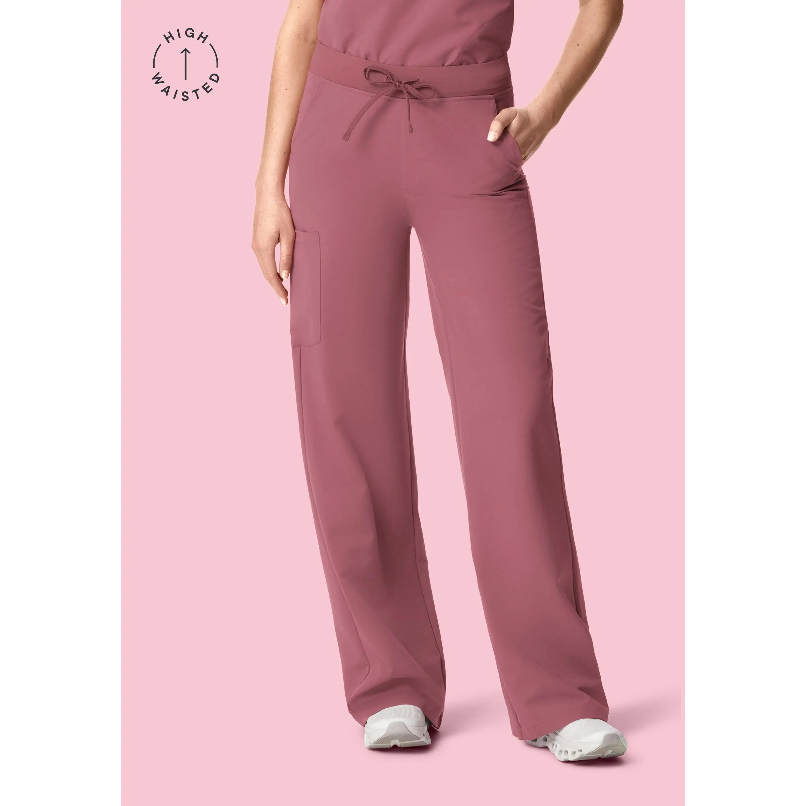 High Waisted Wide Leg Mauve