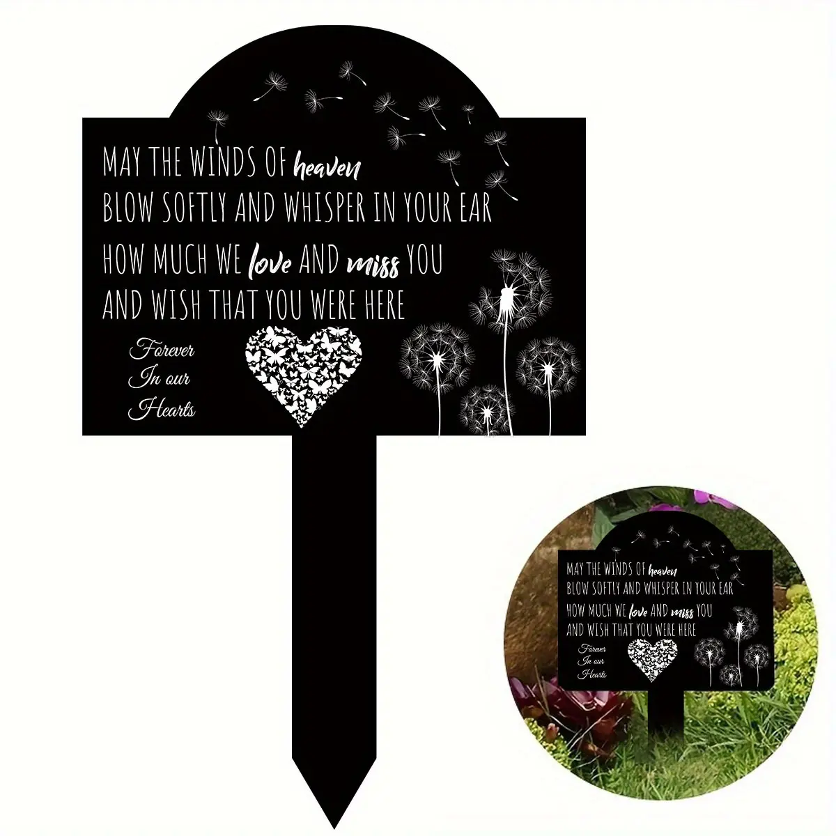 Grave Markers For Cemetery Memorial Stakes For Outdoors Yard Cemetery Decorations For Grave Memorial Plaques For Loved Ones Garden Decor Relatives Deep In Our Sign Wish Miss