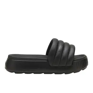 PUMA Womens Karmen Slide Puffy Platform Casual Sandals Casual Low Heel 1-2" - Black
