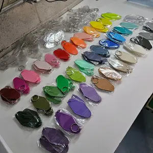 Motel Keychains - Assorted Colors with Various Designs and Shapes for Personalization