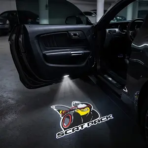 Dodge Charger Challenger LED Door Puddle Lights – SRT, Hellcat, Scat Pack, R/T Logo Projection (Pair or 4-Pack) door projection light Car Lighting Accessories