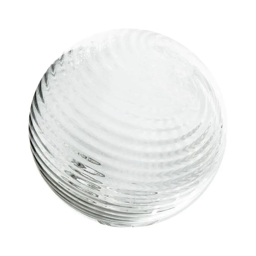 Clear Twirled 6-inch Glass Ball