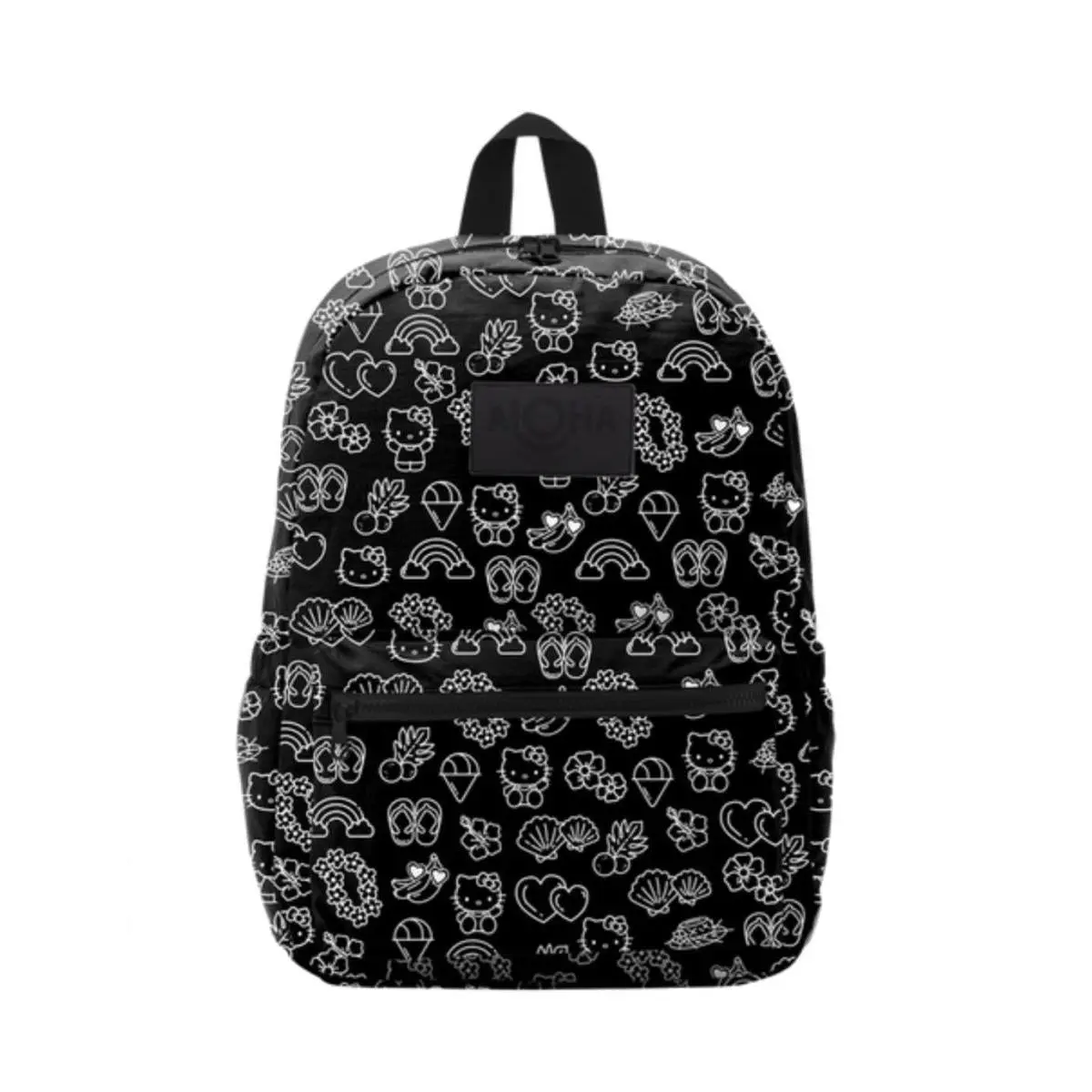 Aloha Collection "ALOHA Icons" Backpack - White/Black