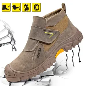 Fireproof Steel-Toe Shoes For Heavyset Individuals - Anti-Smash And Anti-Puncture - Suitable For Professional Welders - All Four Seasons