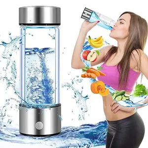 Hydrogen Water Bottle, Advanced SPE & PEM Technology, Portable & Rechargeable Hydrogen Water Bottle Generator, Chlorine & Ozone-Free, Stainless Steel 14oz