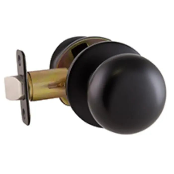 DHI 778951 Reversible Cambridge Passage Door Knob, Matte Black, for Closets, Interior Doors, Hallways