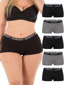 Women's Cotton Boyshort Panties Multi-Pack Breathable Fabric Fit Soft Comfortable