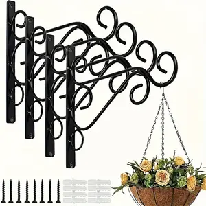 2 Pcs/4pcs Hanging Stands, Iron Plant Hooks Wall Mount, Flower Hangers for Home Garden Decor, Durable and Stylish