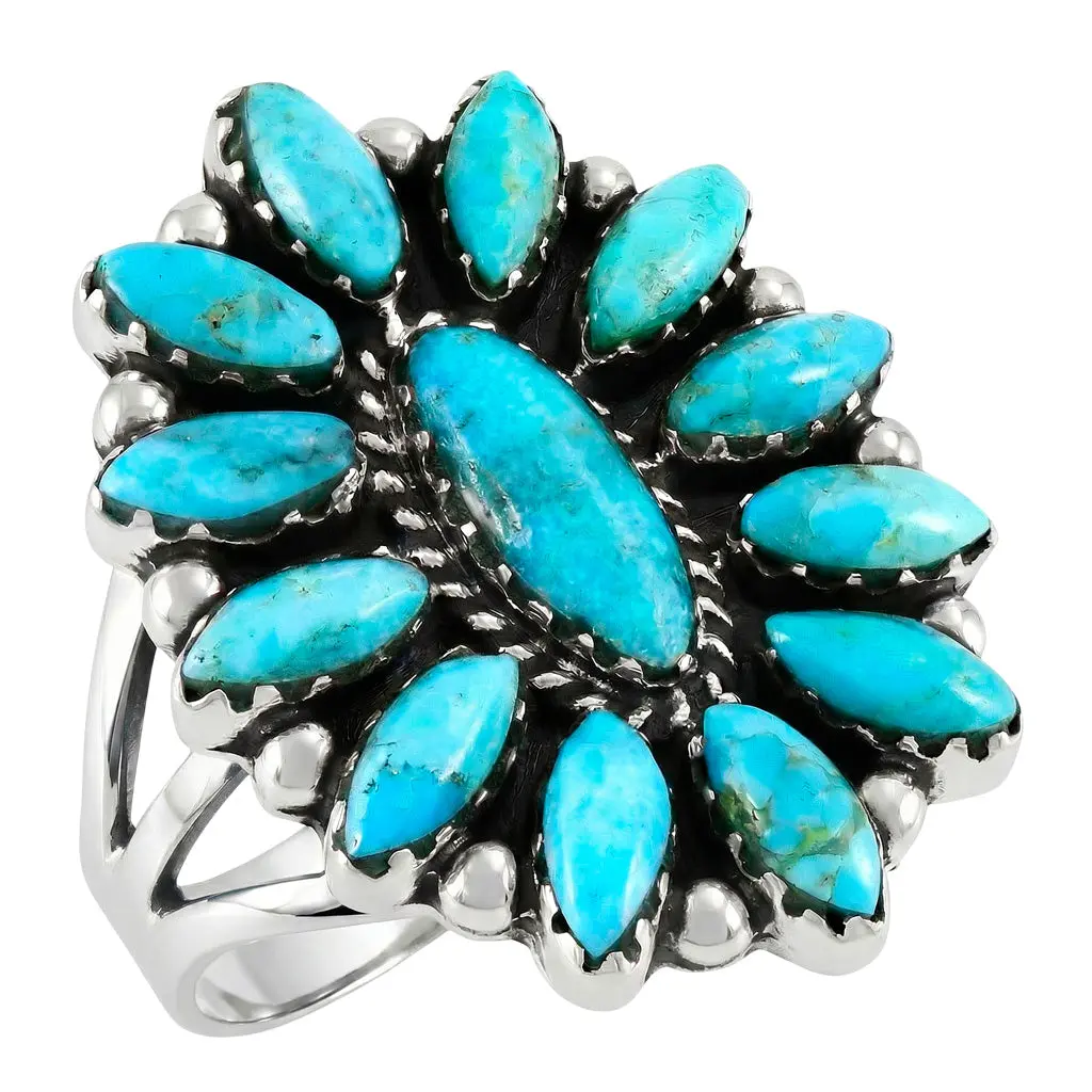 Turquoise Ring Sterling Silver R2548-C75