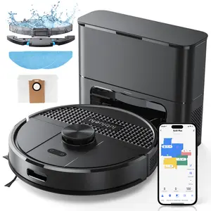 MIUZZY Robot Vacuum and Mop, 5,000Pa Suction, MopExtend Tech, All-in-One Base Station, 75 Days Auto-Empty, Mop Self-Washing&Drying, Smart Obstacle Avoidance, Carpet Cleaning #Summervibes