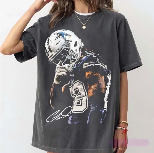 CEEDEE LAMB TEE, Football Adult and Youth T-Shirt, Dallas Merch, youth boys clothes, Fan Cowboy Gift, Unisex Football Trendy Men Casual Heavy Cotton Tee, Birthday Ideas, Gift For Men Woman