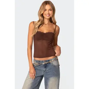 Elina Sheer Mesh Bra Top