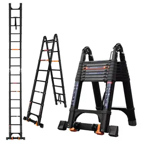 16.5FT Telescoping Ladder A Frame, Portable Extension Folding Ladder, Multi-Purpose Compact Telescopic Ladder for Outdoor Work, 330lbs Max Capacity,TikTokShopBlackFriday summervibes