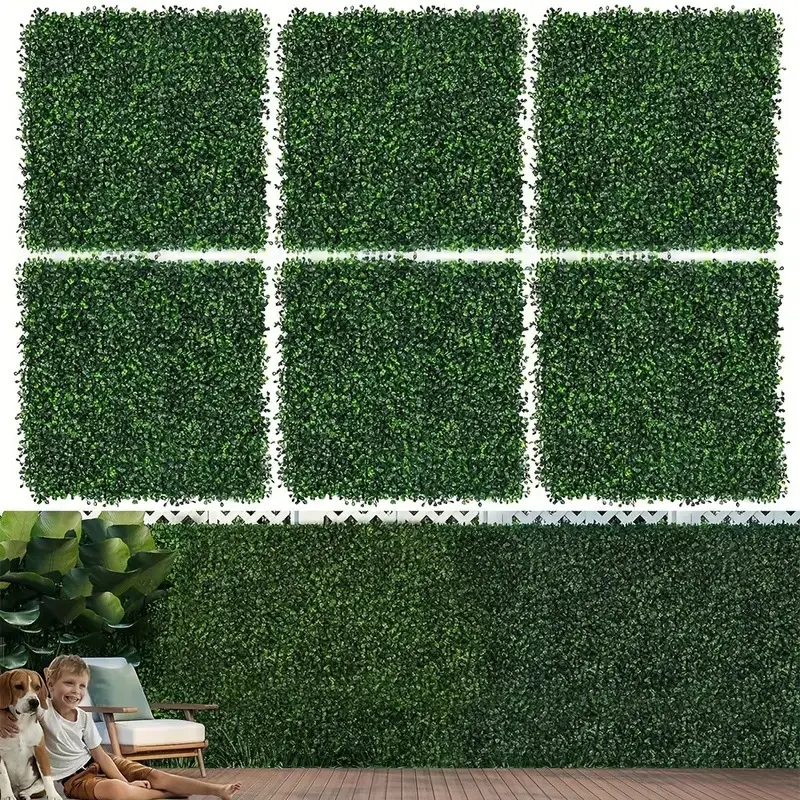 Artificial Plant Wall Wedding Scene Background Decoration Special Simulation Green Leaves Green Plants Can Be Spliced Flower Blocks Indoor and Outdoor Wall Decoration Scene Welcome Area/Stage Background Decoration Home Wall Beautification Ornaments