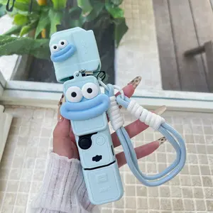 Luxury Cute Cartoon Handmade DIY Silicone Camera Case, Full Protection for Dji Pocket3, Ultra-Thin Soft Gel, Portable with Lanyard, Camera Accessories, Cartoon Soft Silicone Protective Cover