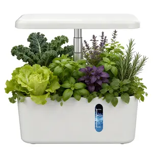 Smart Touch Hydroponic System with Full Spectrum LED Grow Light, Adjustable Height Mini Indoor Herb Garden Gift for Men and Women