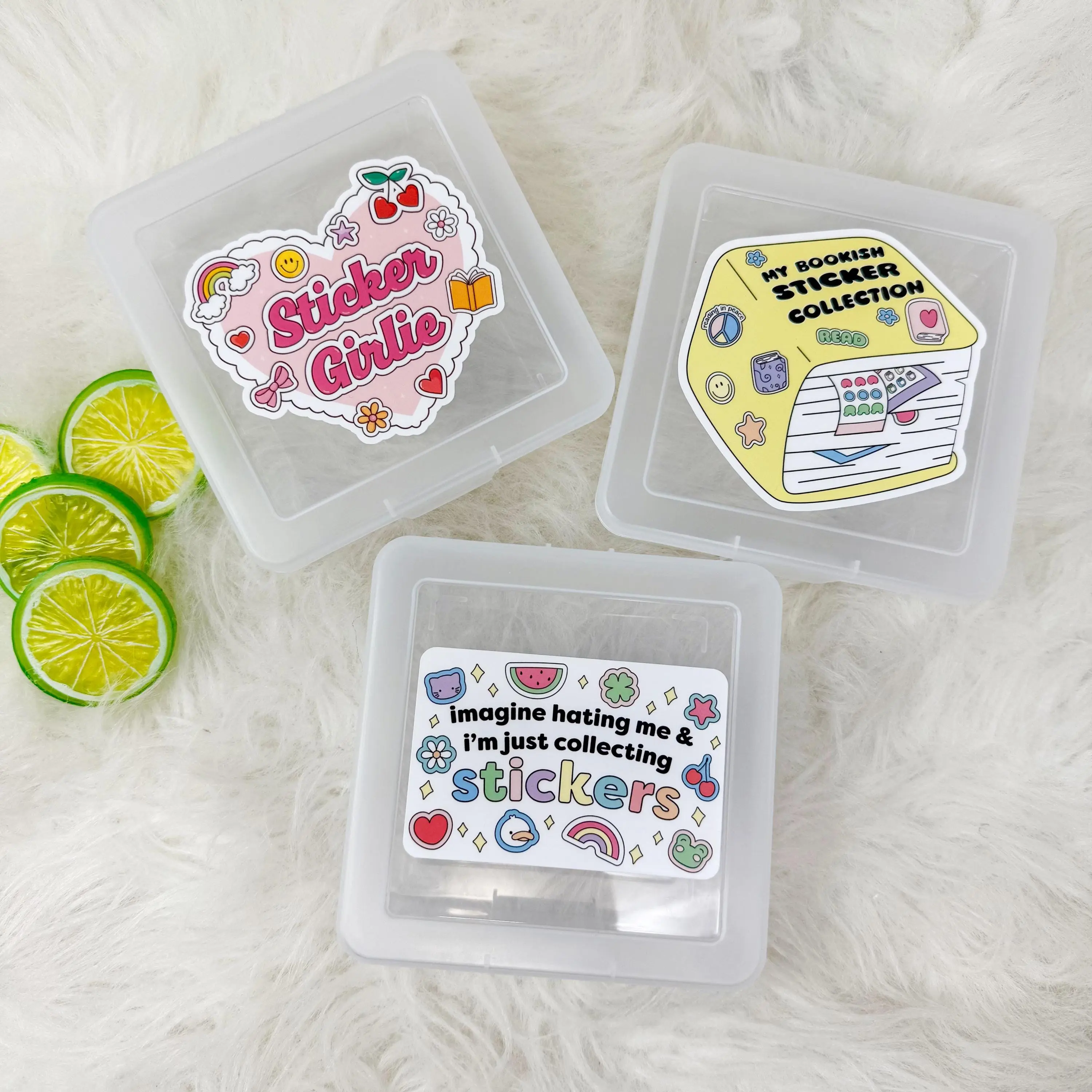 Sticker Storage Box Clear| Kindle Stickers Holder | Sticker Storage Box