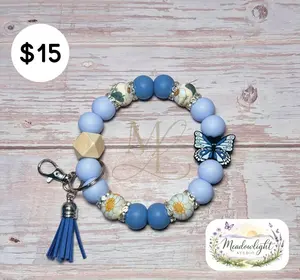 Butterfly Keychain Wristlet