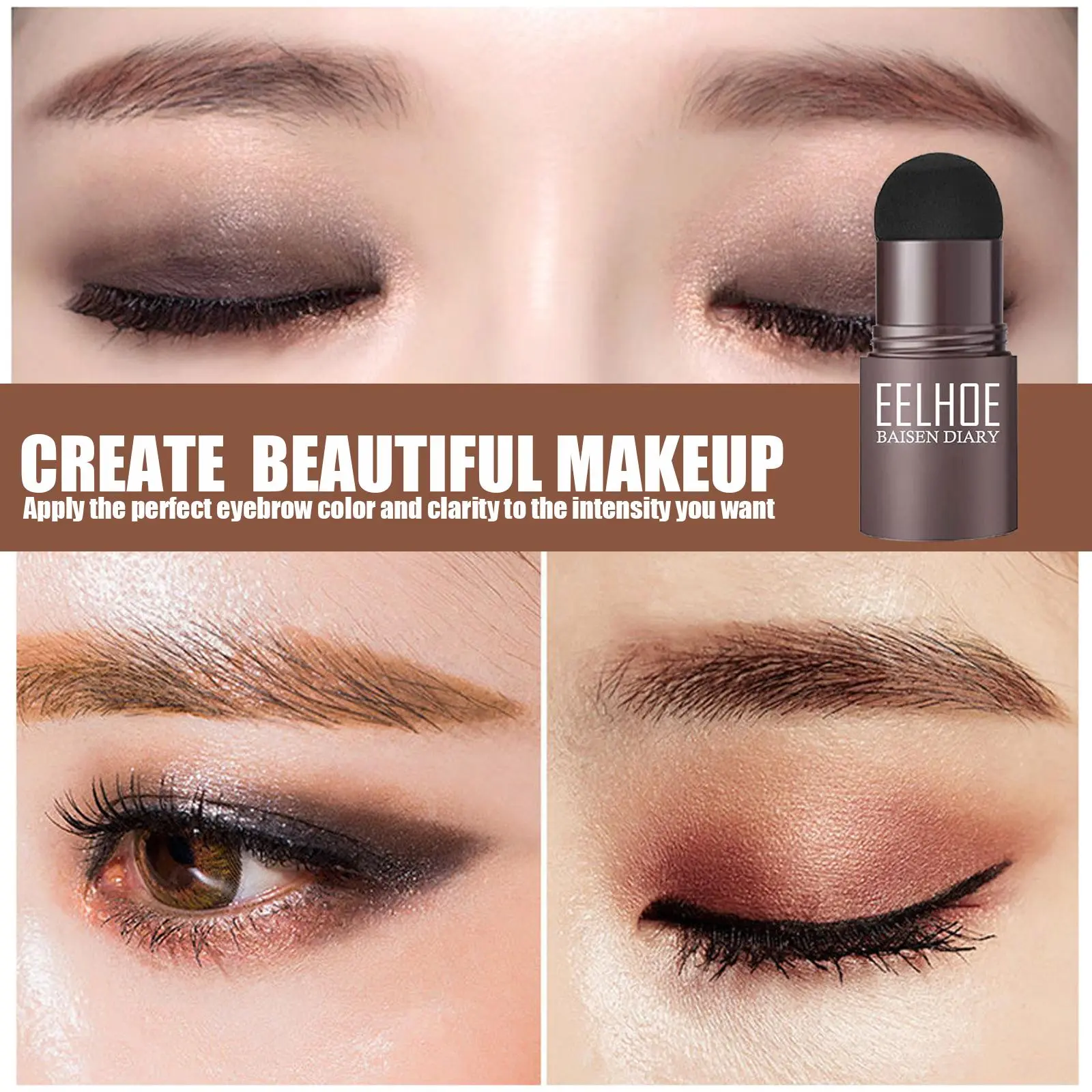 Eelhoe Eyebrow Printing Mold Thrush Lazy Eyebrow Filling Makeup Eyebrow Cake Waterproof Hairline Powder Haircare Cosmetic