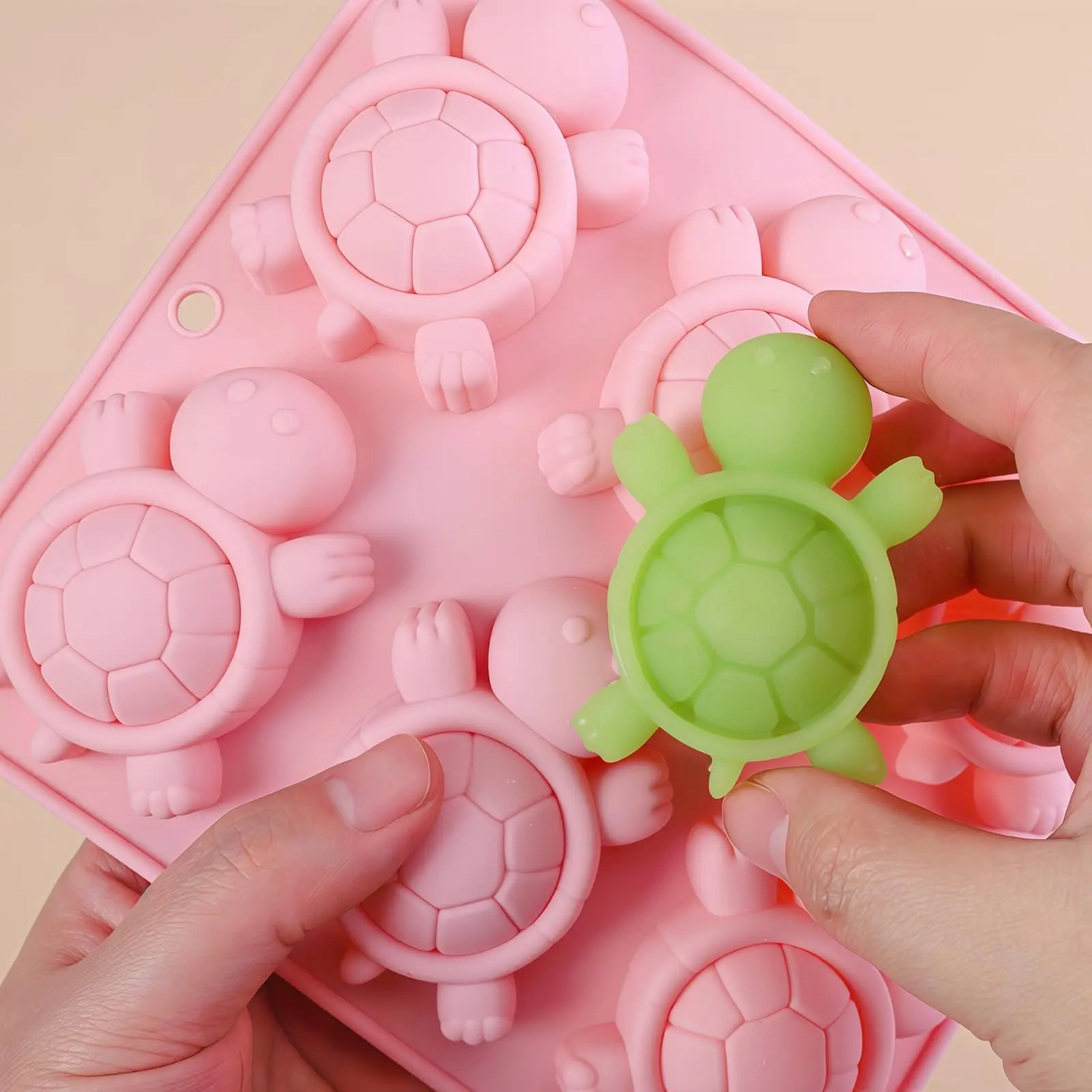 1pc Durable Silicone Turtle Mold for Jelly, Chocolate, Pudding, Baking & Ice Cubes | Rectangle Manual Crafting Pan, Playful Design, Ideal for Birthday, Christmas & Thanksgiving Holidays, Baking Essentials, Rectangular, Silicone Candy Molds