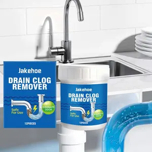 Drain Cleaner Tablets for Home Bathroom, Hair Clog Removal & Odor Elimination, Drain Clog Remover, Effective Pipe Cleaning Strips, Easy Use
