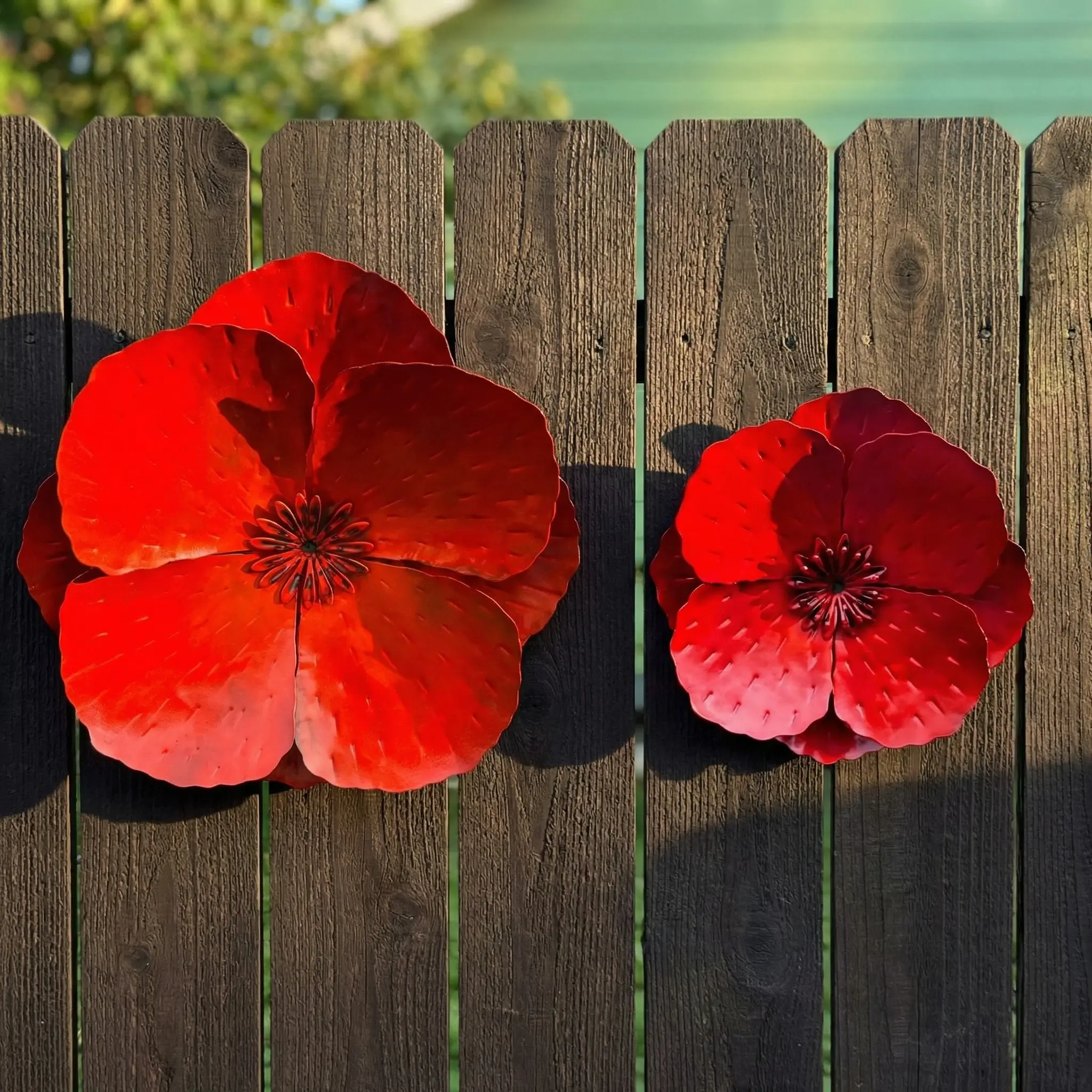 Giant Poppy Wall Hanging Flowers Set, Decorative Artificial Flower, Artificial Hanging Flowers, Elegant Floral Ornament for Home & Garden Decor, Ideal for Privacy Fence, Holiday Gifts, Garden Decorations