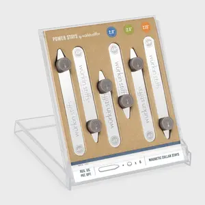 Wurkin Stiffs 3-Pair Magnetic Power Stays – Choose Your Size | Strong Hold for All-Day Collar Control