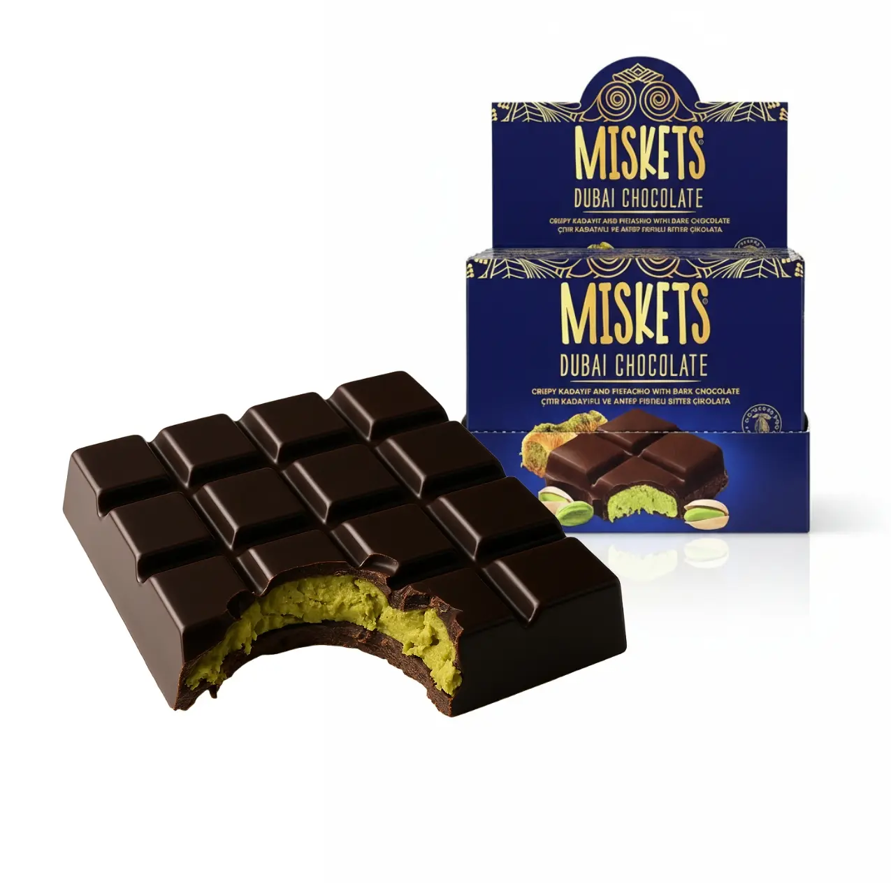 Dubai Chocolate with Roasted Pastry & Pistachios